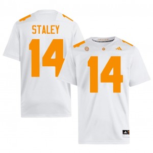Tennessee Vols Braylon Staley #14 Men Football | White Premium High School Fan Merchandise 35261872