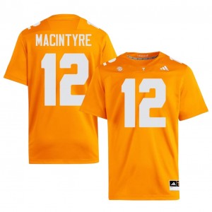 George MacIntyre Volunteers #12 Orange Men Football Jersey | Stitched NCAA Licensed Gear 88043641