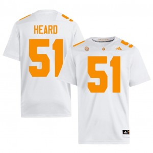 Tennessee Vols Jeremias Heard #51 Men Football | White Premium College Fan Merchandise 14251498