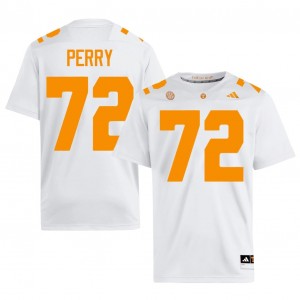 #72 Jesse Perry Tennessee Volunteers White Men Jersey | Official Replica Football High School Enthusiasts 86291568