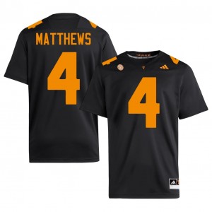 Vols Mike Matthews #4 Men Football | Black Premium Player Fan Merchandise 94083980