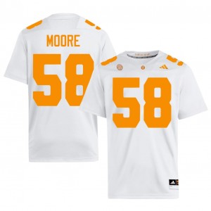 #58 Nic Moore Tennessee Volunteers White Men Jersey | Official Replica Football Player Enthusiasts 57018429