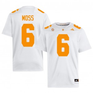 Tennessee Vols Qua Moss #6 Men Football | White Premium NCAA Fan Merchandise 33065079
