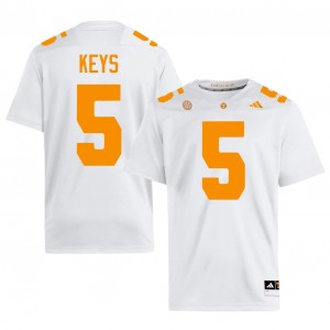 TK Keys Tennessee Vols #5 White Men Football Jersey | Stitched NCAA Licensed Gear 83727039