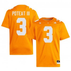 Tre Poteat III #3 UT Volunteers Men Football Jersey | Limited Edition Orange NCAA Gear 74425582