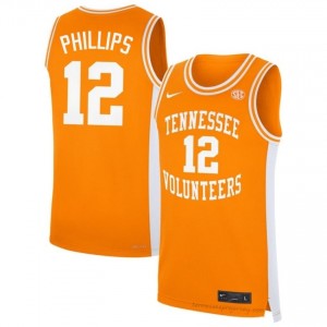 #12 Cade Phillips Tennessee Volunteers Orange Men Jersey | Official Replica Basketball College Enthusiasts 69257068