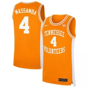 Clarence Massamba #4 Volunteers Men Basketball Jersey | Limited Edition Orange University Gear 13128820
