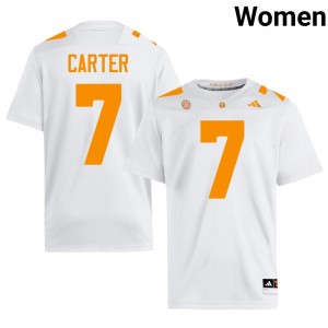 Arion Carter #7 Tennessee Volunteers Women Football Jersey | Limited Edition White Player Gear 37936781
