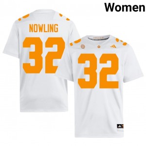 Tennessee Vols Bill Nowling #32 Women Football | White Premium University Fan Merchandise 97806320