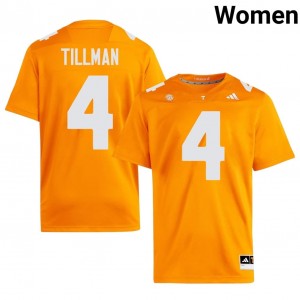Cedric Tillman #4 UT Volunteers Women Football Jersey | Limited Edition Orange High School Gear 36922870