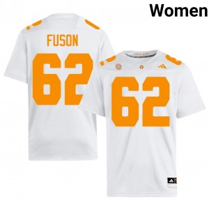 #62 Clyde Fuson Tennessee Volunteers White Women Jersey | Official Replica Football NCAA Enthusiasts 39683021