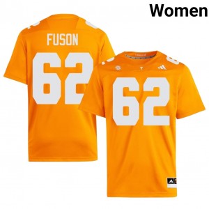 Clyde Fuson Volunteers #62 Orange Women Football Jersey | Stitched NCAA Licensed Gear 48923725