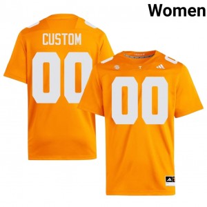 Custom Volunteers #00 Orange Women Football Jersey | Stitched NCAA Licensed Gear 56676058
