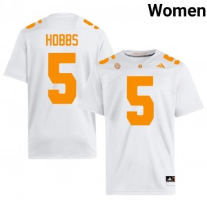 Tennessee Vols Daevin Hobbs #5 Women Football | White Premium Player Fan Merchandise 10455155
