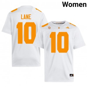 Tennessee Vols Dejuan Lane #10 Women Football | White Premium University Fan Merchandise 79622953