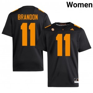 Faizon Brandon Vols #11 Black Women Football Jersey | Stitched NCAA Licensed Gear 12719936