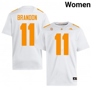 Faizon Brandon #11 Tennessee Volunteers Women Football Jersey | Limited Edition White High School Gear 50929626