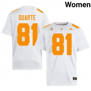 Tennessee Vols Ian Duarte #81 Women Football | White Premium College Fan Merchandise 29319180