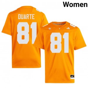 #81 Ian Duarte UT Volunteers Orange Women Jersey | Official Replica Football University Enthusiasts 15530490