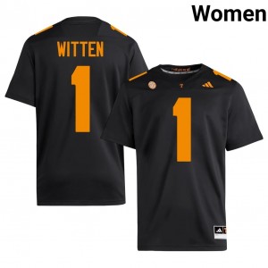 #1 Jason Witten Tennessee Black Women Jersey | Official Replica Football University Enthusiasts 24450926