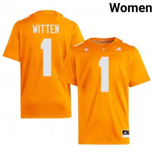 Jason Witten #1 UT Volunteers Women Football Jersey | Limited Edition Orange Player Gear 26291921