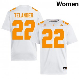 Jeremiah Telander #22 Tennessee Volunteers Women Football Jersey | Limited Edition White College Gear 52960473
