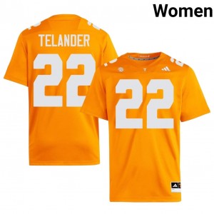 Volunteers Jeremiah Telander #22 Women Football | Orange Premium University Fan Merchandise 77523516