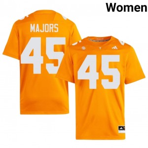 Johnny Majors Volunteers #45 Orange Women Football Jersey | Stitched NCAA Licensed Gear 26658135