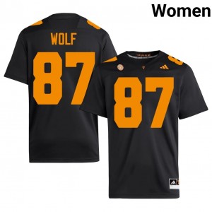 #87 Luca Wolf Tennessee Black Women Jersey | Official Replica Football University Enthusiasts 44715960
