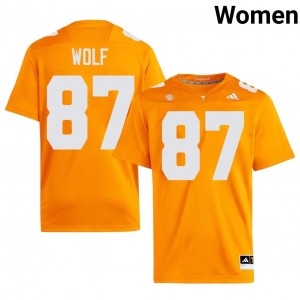 Luca Wolf #87 UT Volunteers Women Football Jersey | Limited Edition Orange Player Gear 40127784