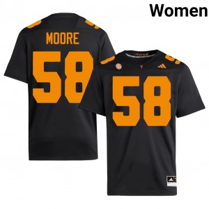 #58 Nic Moore Tennessee Black Women Jersey | Official Replica Football NCAA Enthusiasts 80560587