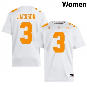 Tennessee Vols Radarious Jackson #3 Women Football | White Premium NCAA Fan Merchandise 75269224
