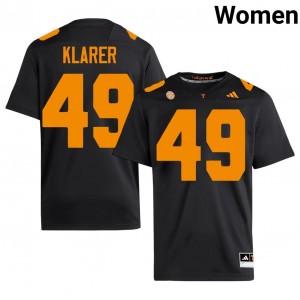 Rudy Klarer Vols #49 Black Women Football Jersey | Stitched NCAA Licensed Gear 82104109