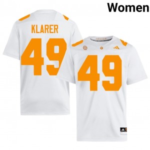 Rudy Klarer #49 Tennessee Volunteers Women Football Jersey | Limited Edition White High School Gear 15591652
