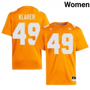 Volunteers Rudy Klarer #49 Women Football | Orange Premium Player Fan Merchandise 28807640