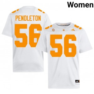 Sam Pendleton #56 Tennessee Volunteers Women Football Jersey | Limited Edition White NCAA Gear 18941337