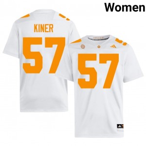 Tennessee Vols Steve Kiner #57 Women Football | White Premium NCAA Fan Merchandise 59872638