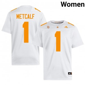 TJ Metcalf #1 Tennessee Volunteers Women Football Jersey | Limited Edition White University Gear 47130662
