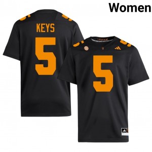 TK Keys Vols #5 Black Women Football Jersey | Stitched NCAA Licensed Gear 79793476