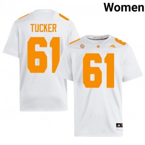 Willis Tucker Tennessee Vols #61 White Women Football Jersey | Stitched NCAA Licensed Gear 33677327