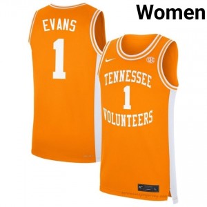 #1 Amari Evans Tennessee Volunteers Orange Women Jersey | Official Replica Basketball College Enthusiasts 56047434