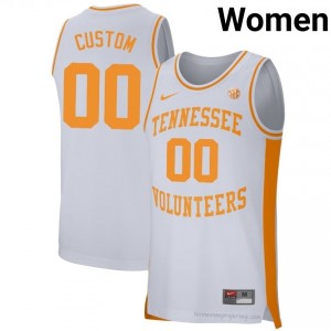 Tennessee Vols Custom #00 Women Basketball | White Premium Player Fan Merchandise 75686768