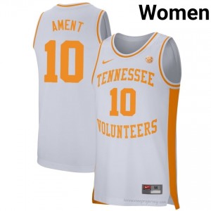 Nate Ament Tennessee Vols #10 White Women Basketball Jersey | Stitched NCAA Licensed Gear 53717648
