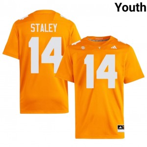 Braylon Staley #14 UT Volunteers Youth Football Jersey | Limited Edition Orange High School Gear 86699138