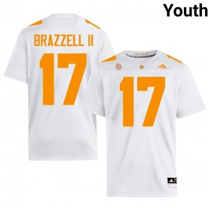 Tennessee Vols Chris Brazzell II #17 Youth Football | White Premium High School Fan Merchandise 18855580