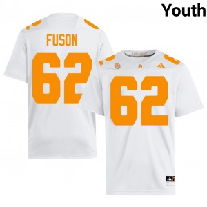 Clyde Fuson Tennessee Vols #62 White Youth Football Jersey | Stitched NCAA Licensed Gear 75550401