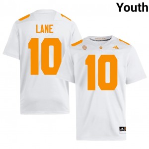 #10 Dejuan Lane Tennessee Volunteers White Youth Jersey | Official Replica Football Player Enthusiasts 14431372