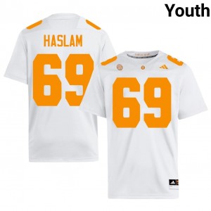 #69 Donovan Haslam Tennessee Volunteers White Youth Jersey | Official Replica Football NCAA Enthusiasts 73447910