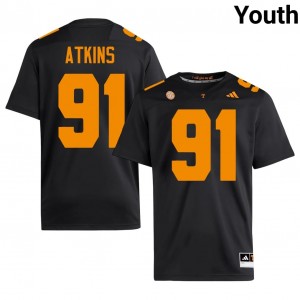 Doug Atkins #91 Tennessee Youth Football Jersey | Limited Edition Black NCAA Gear 92686837