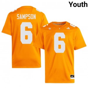 Volunteers Dylan Sampson #6 Youth Football | Orange Premium Player Fan Merchandise 45877322